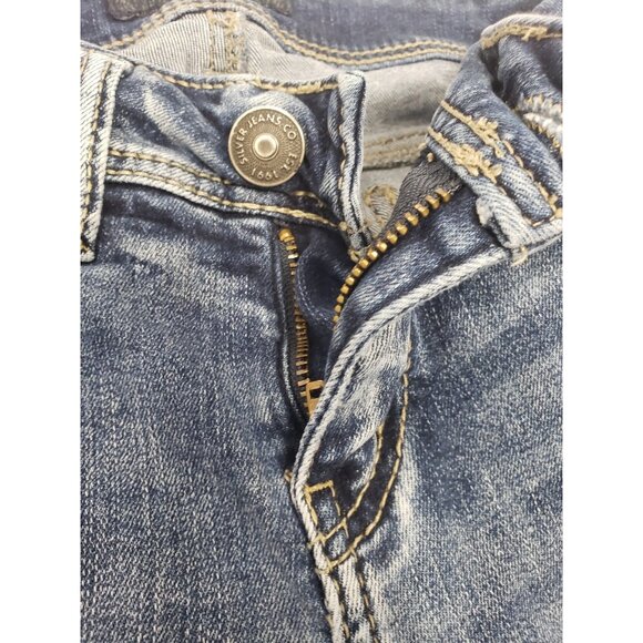 Silver Jeans Co. Elyse Skinny Ankle Size W25/L27 Medium Wash Denim Blue Jeans - Picture 4 of 16
